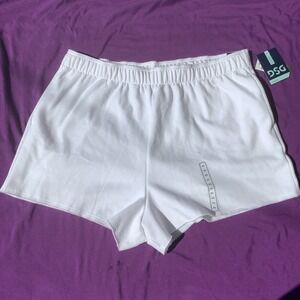 DSG Womens Relaxed Fit Fleece Shorts Size 2XL White Mid Rise 3"‎ Inseam